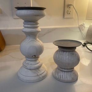 Set of two candle holders